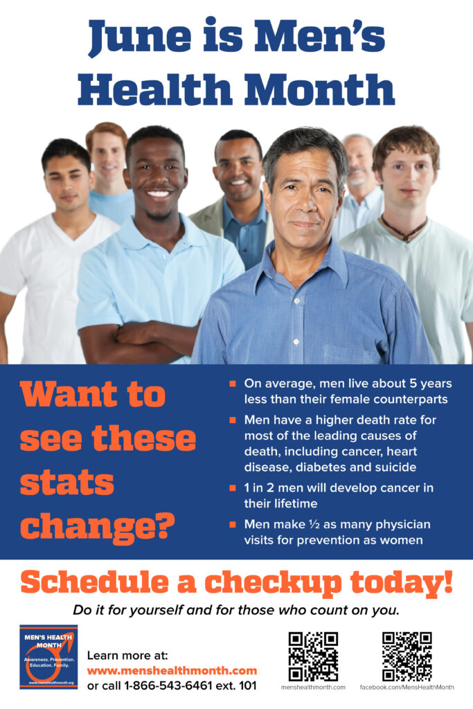 It's Men's Health Month graphic by Menshealthmonth.org