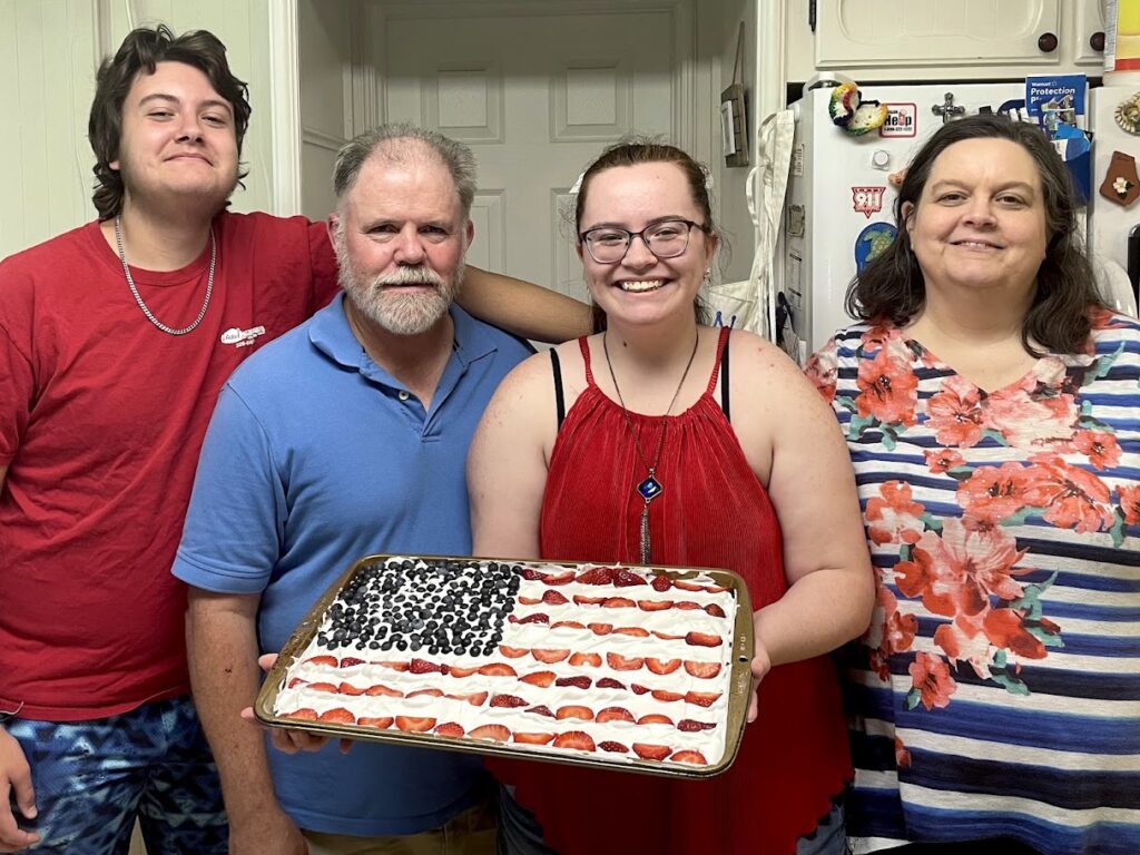 Eversure Social Media Coordinator Rachel Siler celebrating Independence Day with her family