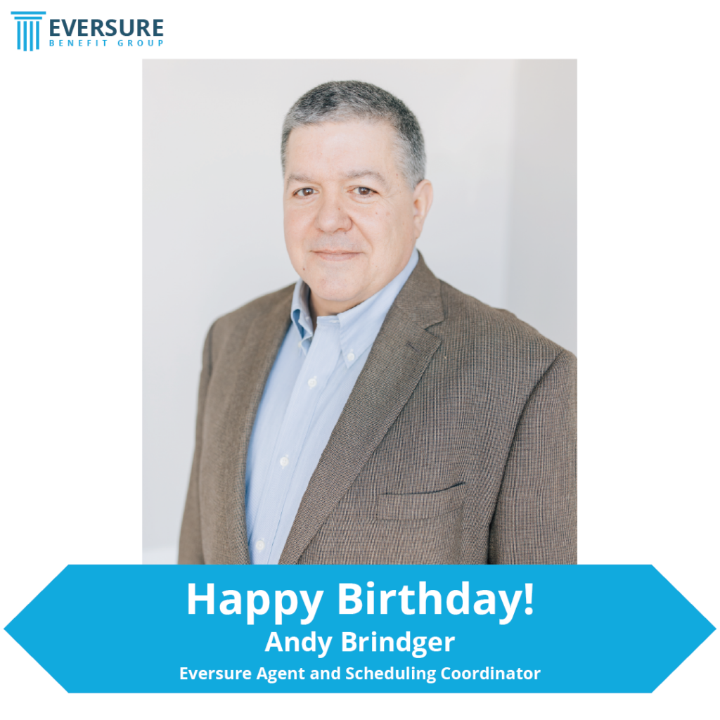 Graphic that reads "Happy birthday Andy"